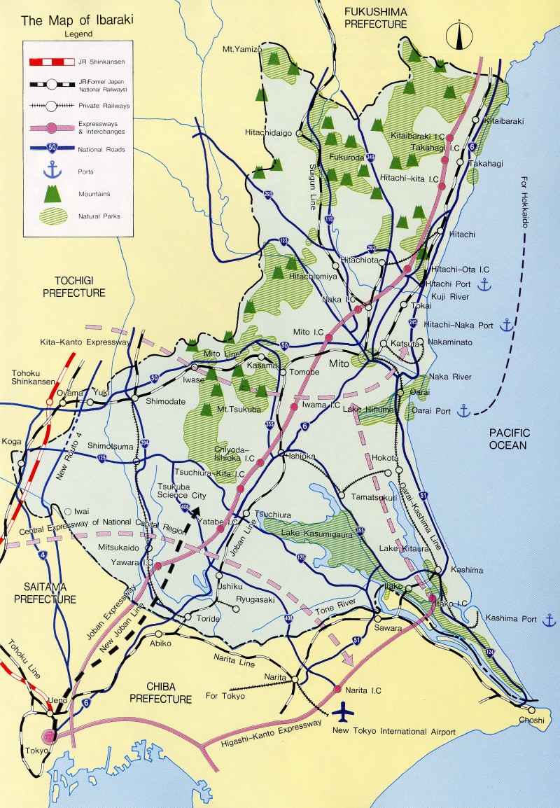 Map of Ibaraki Prefecture.