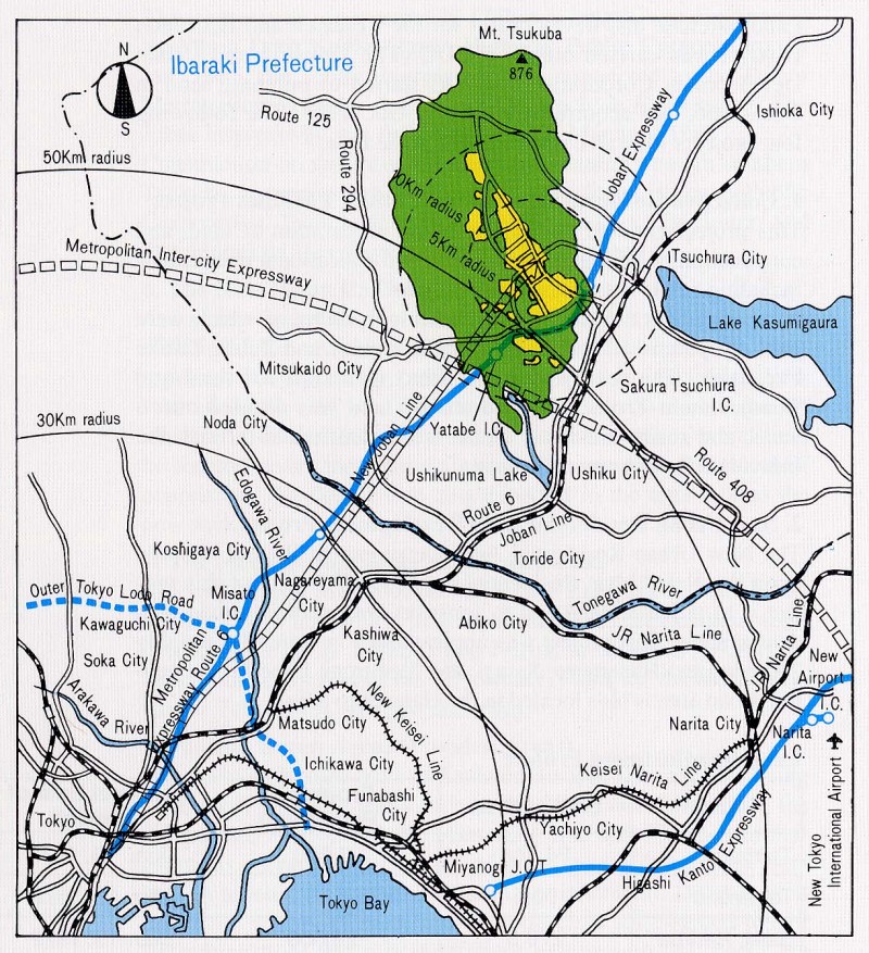 Map of Kanto Region.