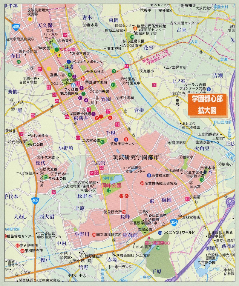 Map of Tsukuba.