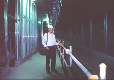 The author at the embryonic Tsukuba Station.
